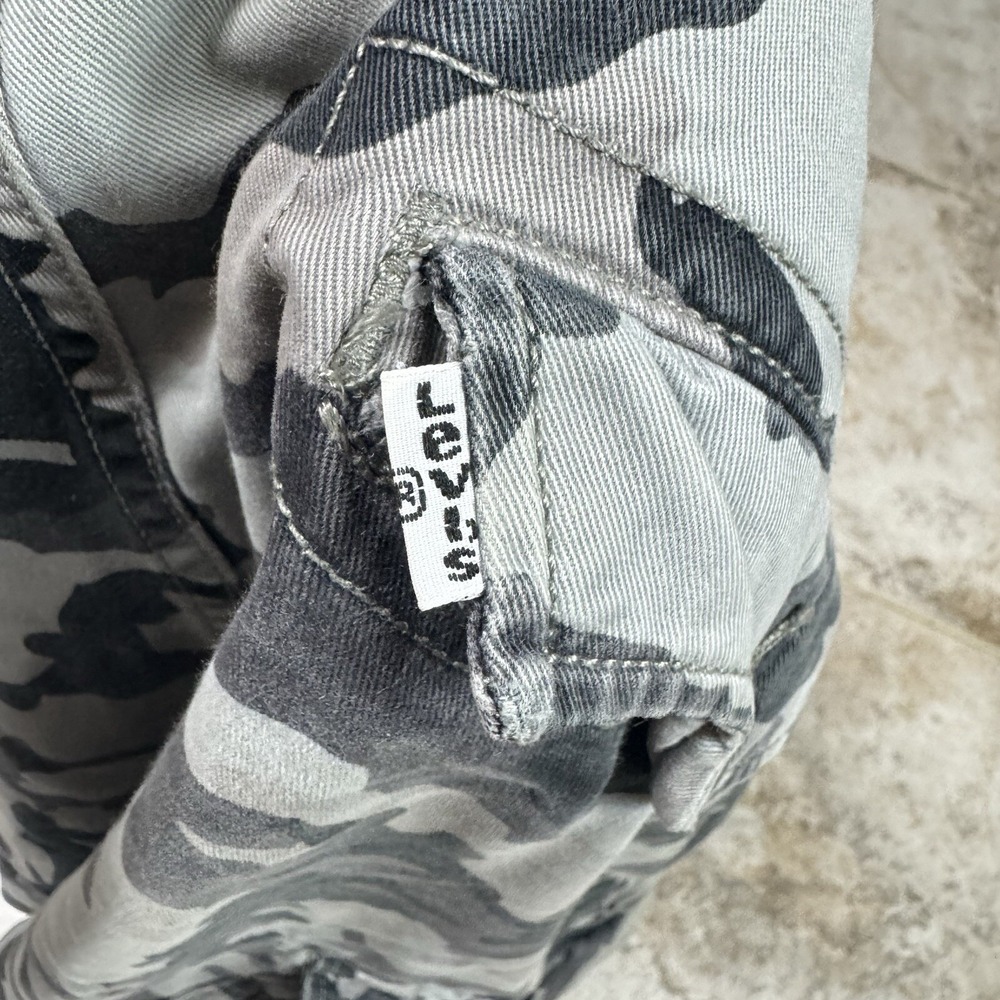 Camo Cargo Shorts Mens Gray Black Urban Camouflage Casual 42 - Picture 9 of 12